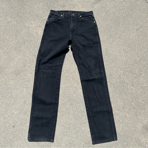 Wrangler Black Cowboy Cut Jeans 13MWZWK 33x38 - Picture 2 of 6